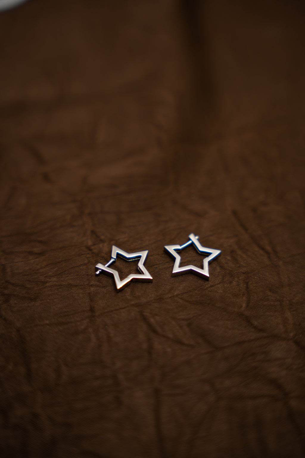 純粹系列｜925純銀極簡幾何星星耳扣